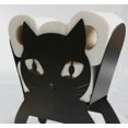 thumbnail image 4 of Soporte de metal para rollo de papel higiénico con forma de gato negro, para baño, para montar en la pared, de pie, espacioso, con capacidad para hasta 5 rollos, 4 of 4