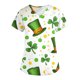 thumbnail image 4 of Xuyuer St. Patrick's Women's V Neck T Shirts Casual Short Sleeve Summer Tops Loose Fit Casual V-neck Short Sleeved Printed Protective Print Fashionable Suit Top, 4 of 5
