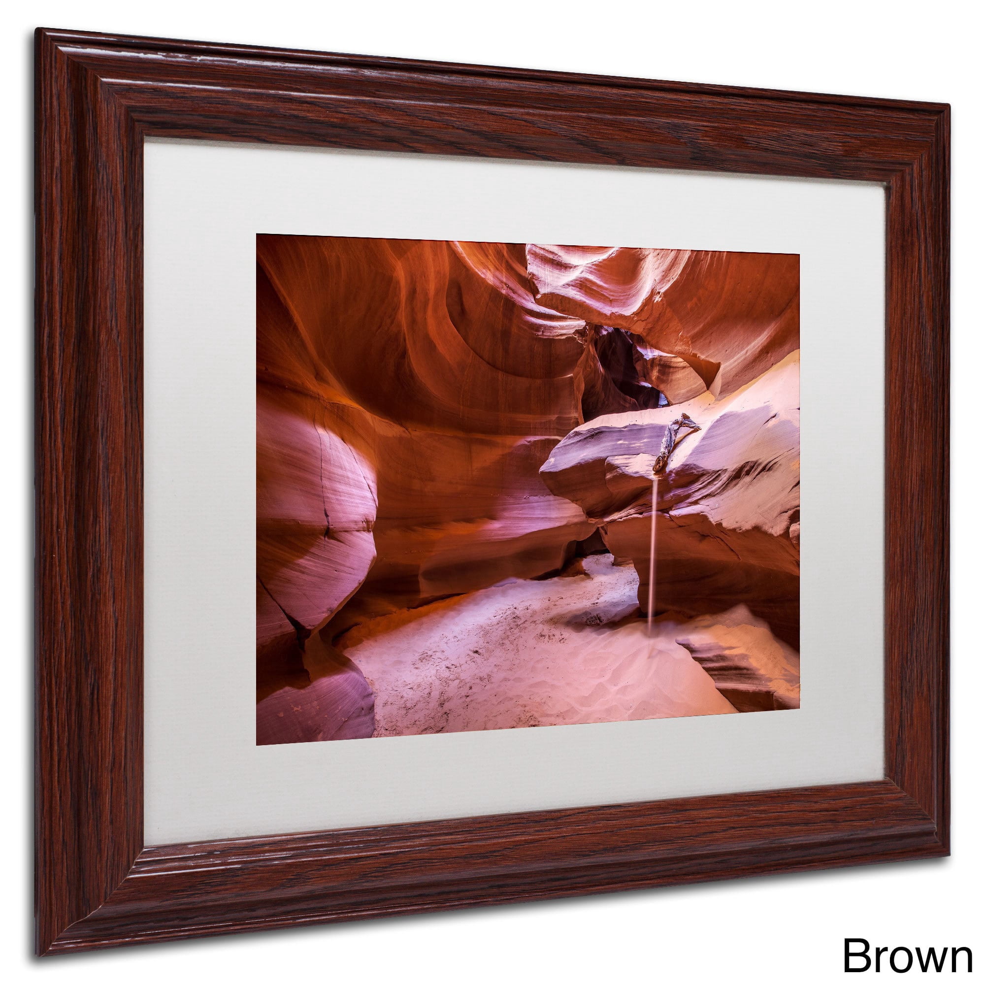 Trademark Fine Art "Weeping Sand" Canvas Art by Pierre Leclerc, White Matte/Black Frame