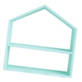 thumbnail image 1 of Forma De La Casa De Madera Soporte De La Torta De La Magdalena Postre Artesanía Arte Hecho A Mano Azul sin base Baoblaze Soporte para pastel de madera, 1 of 8