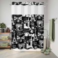 thumbnail image 6 of No Hook Shower Curtain, Eiffel Tower Shower Curtains for Bathroom with See Through Top Window, Vintage France Romantic European Paris City Art Waterproof & Washable Bath Curtain Extra Long 72"x84", 6 of 9