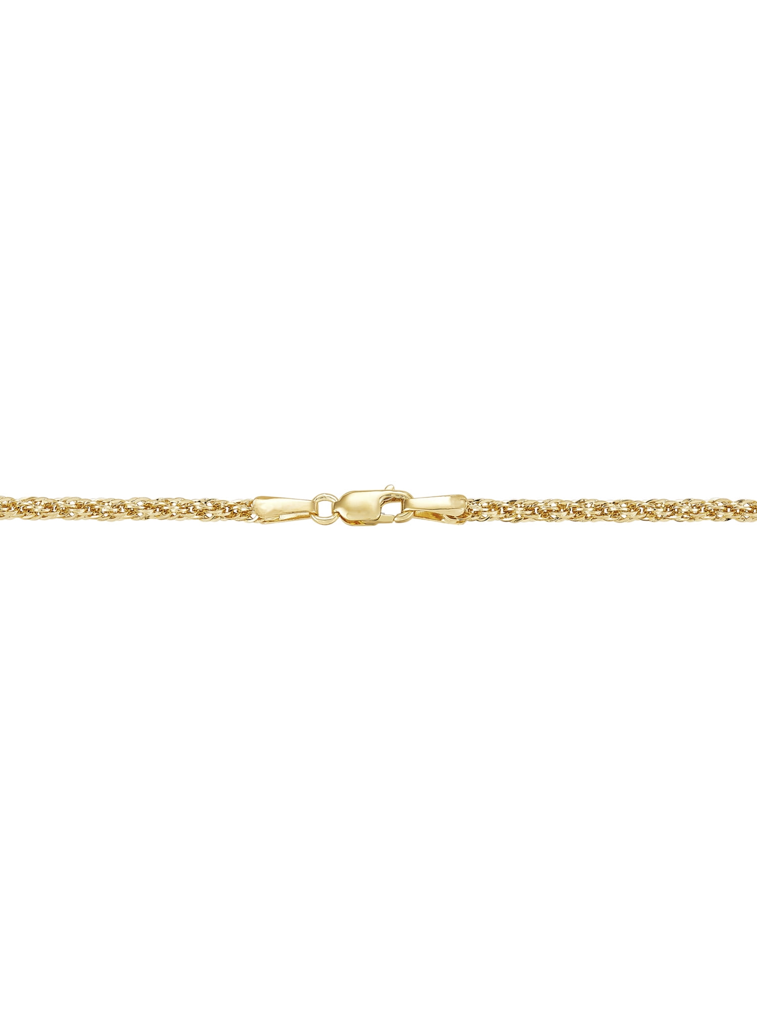 Brilliance Fine Jewelry 10K Yellow Gold Infinity 2.45MM Hollow Rope Necklace, 20"  (图2)