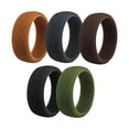 thumbnail image 2 of 5 bandas de anillos de boda de silicona de colores para hacer ejercicio, deportes al aire libre Tamaño 10 Yuyangstore Anillos de silicona para hombres, 2 of 8