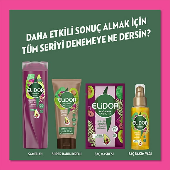 Elidor Nature's Energy Hair Care Cream Avocado and Grape Seed Oil 350 ml