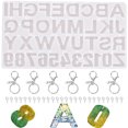 thumbnail image 1 of Coofit 33PCS Jewelry Casting Mold Kit 26-Letter Silicone Mold with Key Ring Eye Screw, 1 of 10