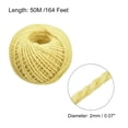 thumbnail image 2 of Unique Bargains 164 Feet 2mm Jute Twine, Jute Rope, Jute String Cords Yellow, 2 of 6