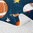 thumbnail image 5 of Erosebridal Multi Sport Ball Cartoon Twin Quilt Set,Football Basketball BallTwin Coverlet Set For Boys,2 Pieces, 5 of 7