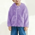 thumbnail image 6 of Cethrio Boys Fleece Jackets with Hood, Soft Lightweight Warm Zip up Winter Outerwear Purple Size 12-18 Months, 6 of 6