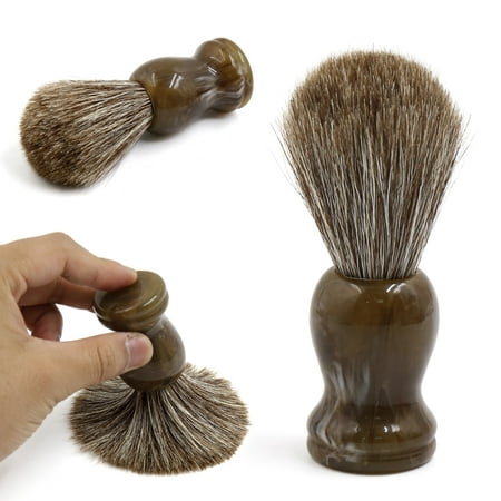 Men Resin Handle Beard Horse Hair Knot Shaving Brush Salon Barber Grooming