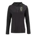 thumbnail image 2 of Women's-Cutter & Buck  Black Columbus Crew Coastline Epic Comfort Eco Recycled Quarter-Snap Raglan Hoodie Top, 2 of 3