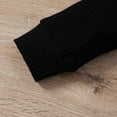 thumbnail image 6 of Izhansean Newborn Infant Baby Boy Girl Winter Clothes Ribbed Solid Button Long Sleeve Tops Pants 2PCS Set Black 0-3 Months, 6 of 10