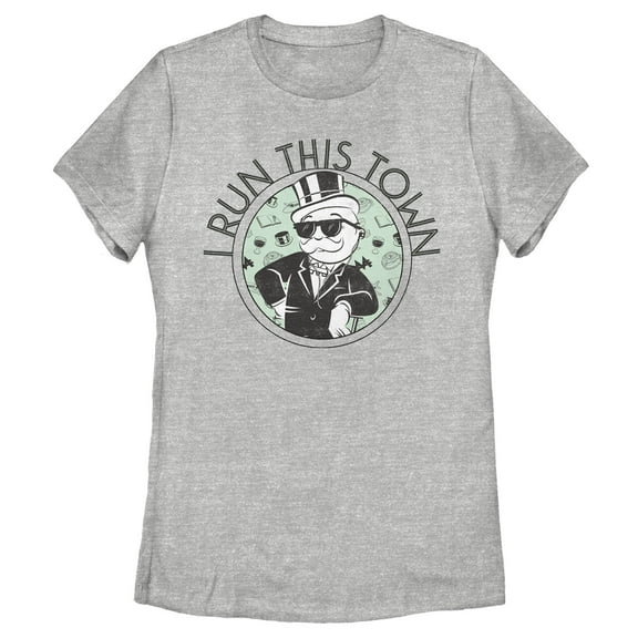 Women's Monopoly Cool Run this Town Graphic Tee Athletic Heather Medium