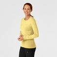 thumbnail image 4 of Wink Knits and Layers Women's Long Sleeve Silky Tee, Yellow, 2X, 4 of 8