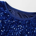thumbnail image 6 of HXWCHs Women's Autumn Winter Sequin Knit Tracksuit Set Fashionable Casual Wear Two Piece Outfit with Straight Leg Pants Blue M, 6 of 7