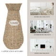 thumbnail image 6 of Tall Wicker Floor Vase for Home Decor, Flower Arrangement Container, Office Piece, Natural Woven Design, 6 of 8