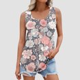 thumbnail image 2 of UPPADA Pleated Tank Tops for Women Summer Loose Fit Tunics Tops Crewneck Floral Print Sleeveless Shirts Comfy Loose Fit Long Flowy Tops ,XXL Multicolor Tank Tops, 2 of 6