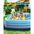 thumbnail image 3 of Piscina Inflable Sunrio 2025 Mejorada 312L para Niños/Adultos Rosa, 3 of 9