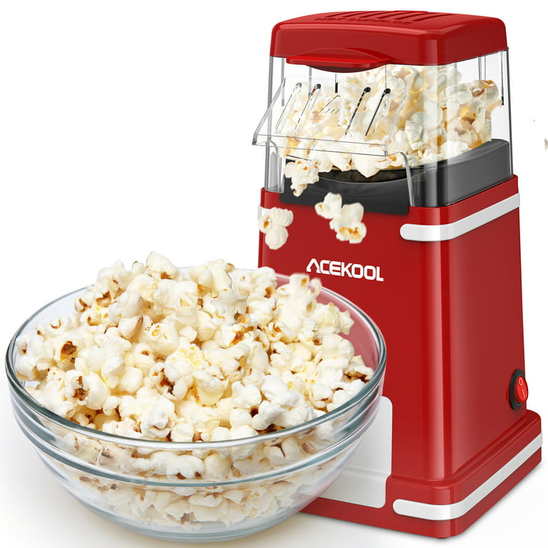 Hot Air Popcorn Popper Machine, Air Popper Popcorn Maker, 1200W Electric  Popcorn Maker, 2 Minute Fast Mini Popcorn Machine with Measuring Cup,  Popcorn