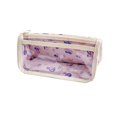 thumbnail image 2 of Estuche transparente morado HWRETIE para niñas,bolsa de papelería escolar de gran capacidad,organizador de lápices y bolígrafos para estudiantes de primaria, 2 of 2
