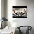 thumbnail image 4 of Orinice  Large Cow Wall Art Vintage Grey Highland Cow Pictures Farm Animal Canvas Print Fluffy Cattle Photo Framed Farmhouse Wall Art for Living Room Bedroom Kitchen Office Decorations 20x16in, 4 of 6