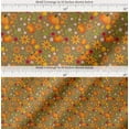 thumbnail image 2 of Soimoi Cotton Voile Fabric Leaves,Floral & Pumpkin Vegetable Print Fabric by Yard 56 Inch Wide, 2 of 7
