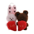 thumbnail image 2 of Taotanxi Cute Couple Bear Doll Pendant Doll Student Backpack Hanging Decoration Day Birthday Gift Soft Plush Toys Companion Gifts for Valentines Birthday Christmas Room Home Decor, 2 of 6