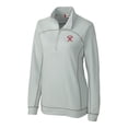 thumbnail image 2 of Women's Cutter & Buck Gray Tacoma Rainiers Clique Helsa Performance Half-Zip Sweatshirt, 2 of 3