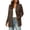 Coffee, variant on Women's Shawl Collar Open Front Knit Cardigan Jacket, Rib Cuff Relaxed Mid-Length Layering Coat with Pockets