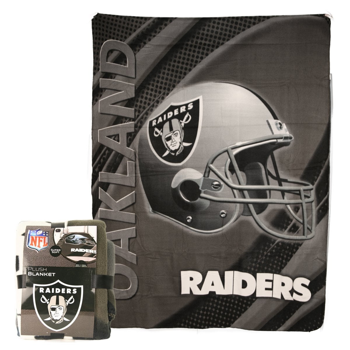 NFL Oakland Raiders 62" x 90" XL Plush Fleece Blanket, 1 Each