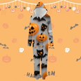 thumbnail image 2 of oqasdz Halloween Family Matching Outfits for Mom Hooded Pajamas Cozy Homewear Printed Sleepwear Casual Daily Relaxed Fit Jumpsuits, 2 of 3