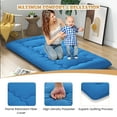 thumbnail image 6 of Infans Twin Futon Mattress Japanese Floor Sleeping Pad Washable Cover Carry Bag Blue, 6 of 7