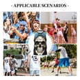 thumbnail image 6 of Honeii Bow Flower Skull print basktball shirt for men and women, Unisex basketball jersey for Theme party-Large, 6 of 6