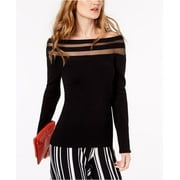 INC International Concepts - Illusion-Neck Sweater - Petite - P/S PETITE
