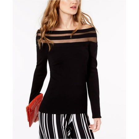 INC International Concepts - Illusion-Neck Sweater - Petite - P/S PETITE