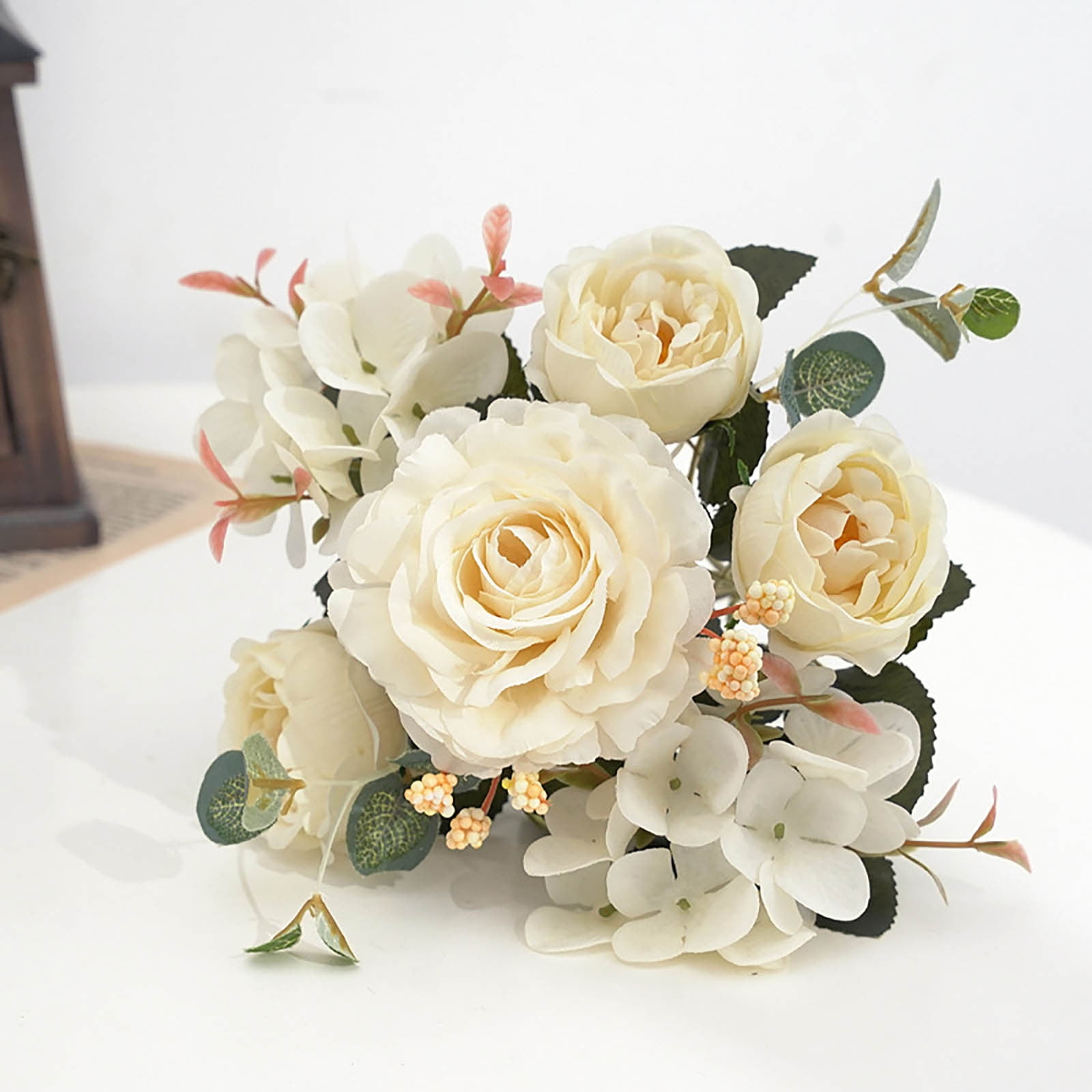 Danhjin Fake Flowers, Artificial Flowers for Outdoors Indoors Decoration Weather Proof Faux Flowers, for Garden Porch Patio Graveside Home Decor, Flowers for Decoration
