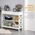 thumbnail image 4 of HOMCOM Table Console avec Étagères Tiroirs pour Salon Entrée Chambre, 4 of 10
