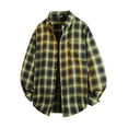thumbnail image 3 of 2 Pack M-5X Plus Size Shirts for Men with Pocket Long Sleeve Tshirts Shirt Button-Down Collared Casual Plaid Printed Going-Out Streetwear Shackets Tops, 3 of 5