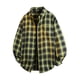 thumbnail image 1 of Kalauyu Men's Lightweight Shirts Long Sleeve Casual Plaid Button Down Shirt Jacket with Pockets, 1 of 3