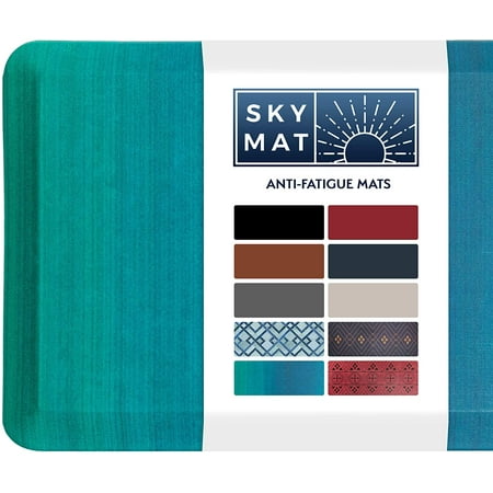 Sky Solutions Anti Fatigue Mat - Cushioned 3/4 Inch Comfort Floor Mats for Kitchen  Office & Garage (20 in x 32 in - Green Ombre)