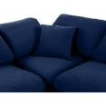 thumbnail image 5 of Meridian Furniture Indulge 134.5" Velvet U-Shaped Modular Sectional in Navy, 5 of 9
