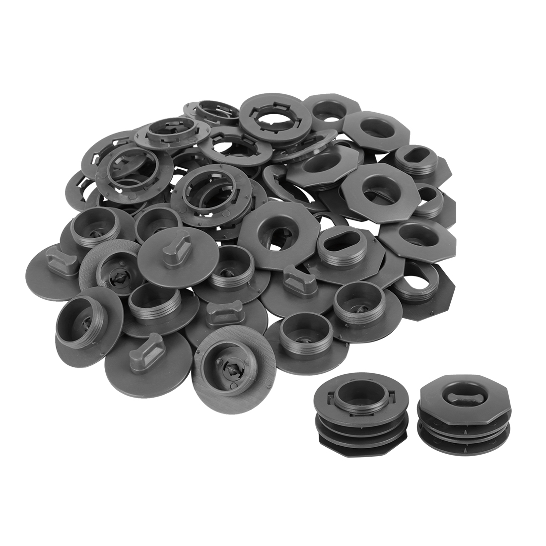Car Floor Mat Clips Fixing Grips Anti Slip Buckle 16 Sets Gray 1.69