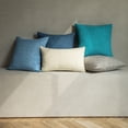 thumbnail image 3 of Phantoscope Textural Faux Linen Series Square Decorative Throw Pillow Cusion for Couch, 12" x 20", Navy Blue, 2 Pack, 3 of 6