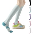 thumbnail image 6 of Women's High Compression Calf Socks Thin Breathable with Towel Bottom for Rope Skipping & Sports - Athletic Support Socks for Running & Workout - White, 6 of 6