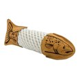 thumbnail image 1 of Tall Tails, Natural Leather & Rope Trout - 15" - Tug Dog Toy, 1 of 2