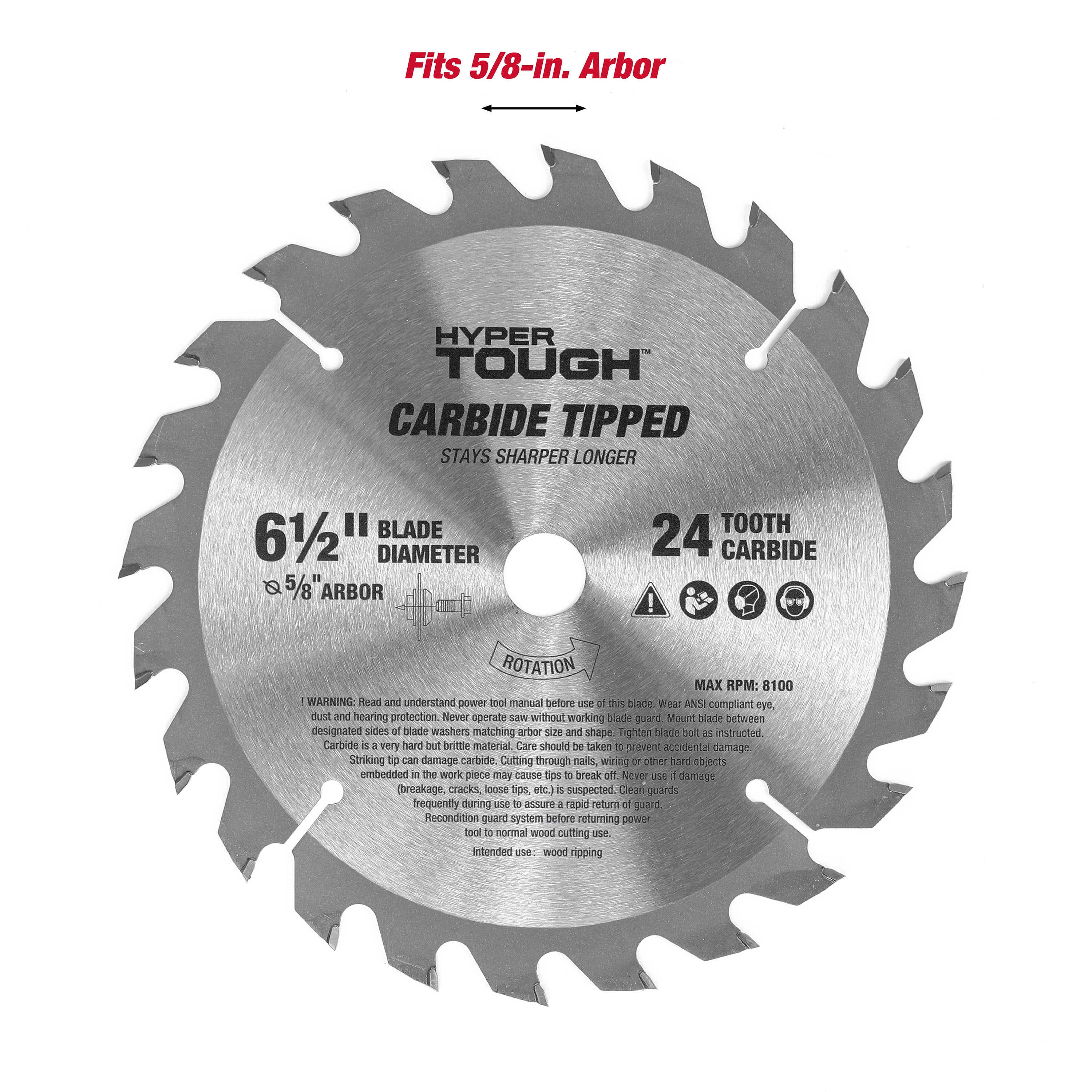 Hyper Tough 3-Piece 6-1/2-inch Circular Saw Blade Set, 43125