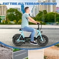 thumbnail image 3 of SANOPY Electric Scooters with Seat,Peak 819W,20Mph and 25Miles,16" All-Terrain Fat Tire,Motorcycle Style Ebike for Adults with Basket,UL2272, 3 of 8