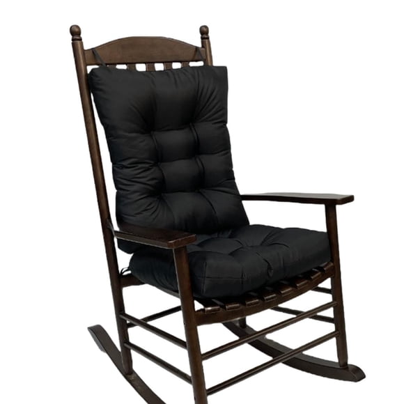 Set de cojines para silla mecedora Pasrdqoyp 43 x 43 x 8 cm, negro