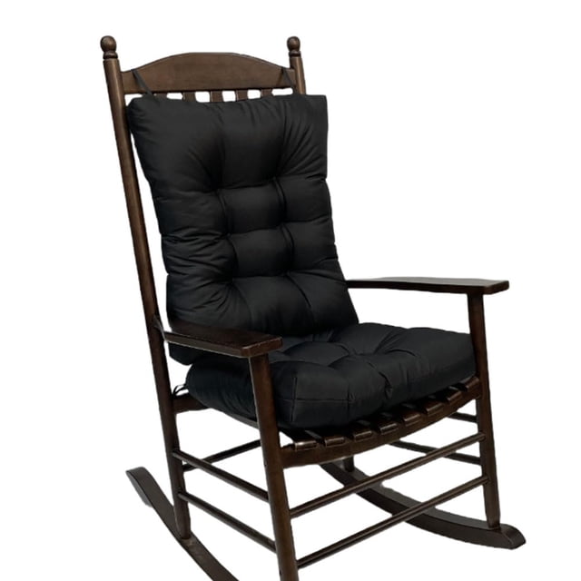 Set de cojines para silla mecedora Pasrdqoyp 43 x 43 x 8 cm, negro