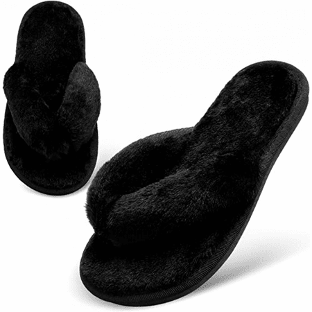 

Wish Women s Bedroom Slippers Comfort Four Season Classy Indoor Spa Slide Shoes A/Black Size: 36-37 S608