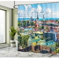 thumbnail image 4 of Ambesonne European Shower Curtain, Town Tallinn Estonia, 69"Wx75"L, Multicolor, 4 of 4